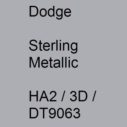 Dodge, Sterling Metallic, HA2 / 3D / DT9063.